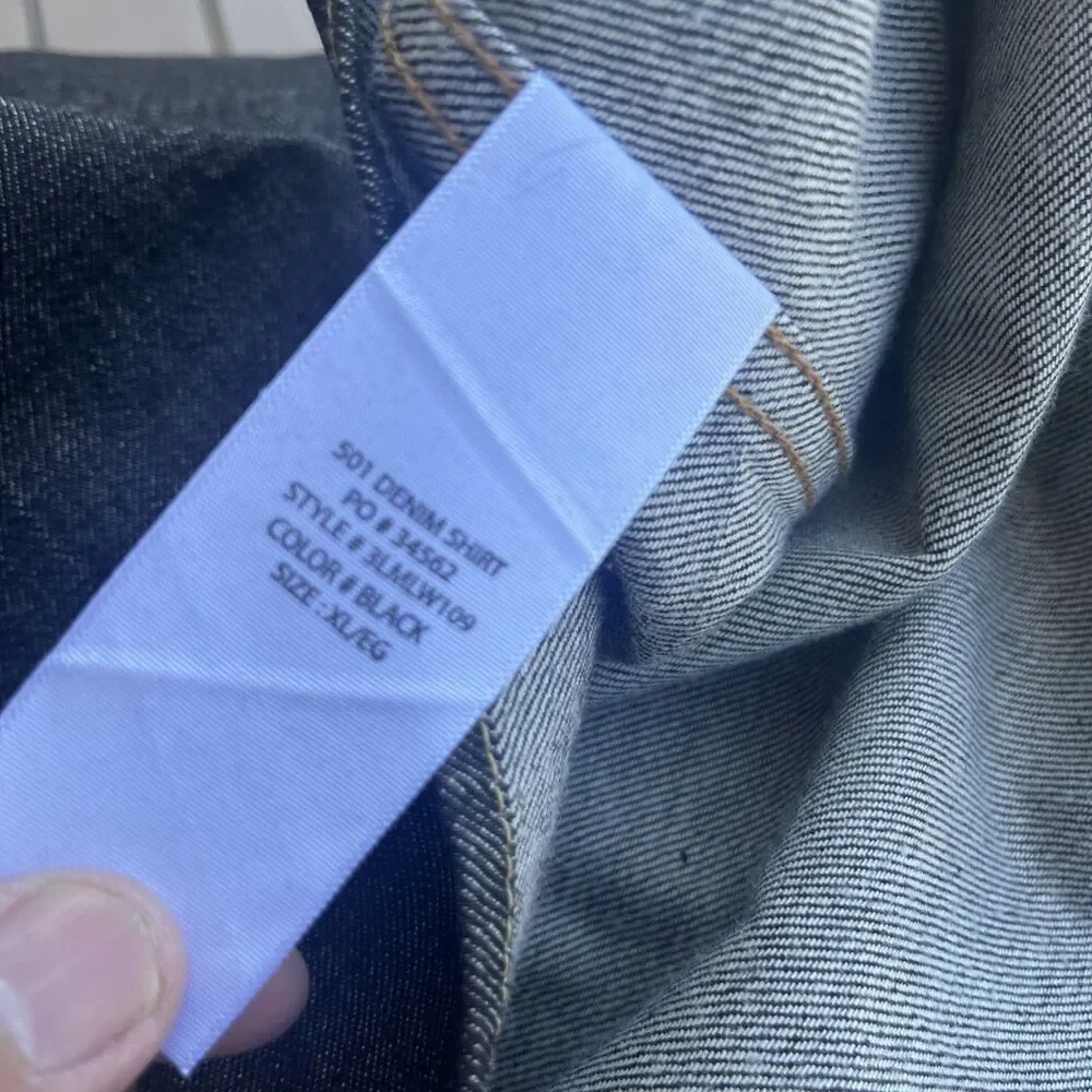 LEVI’s Men’s Jackson Worker Overshirt-jacket Black Cotton Hemp Rinse Size XL - Picture 15 of 15